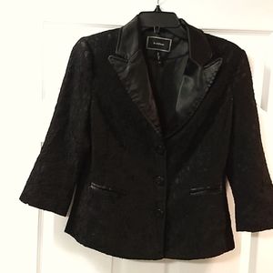Black lace and silk Le chateau jacket